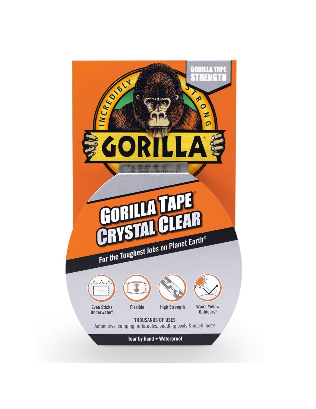 GORILLA TAPE - RUBAN CRYSTAL CLEAR - 48mm x 8.2m