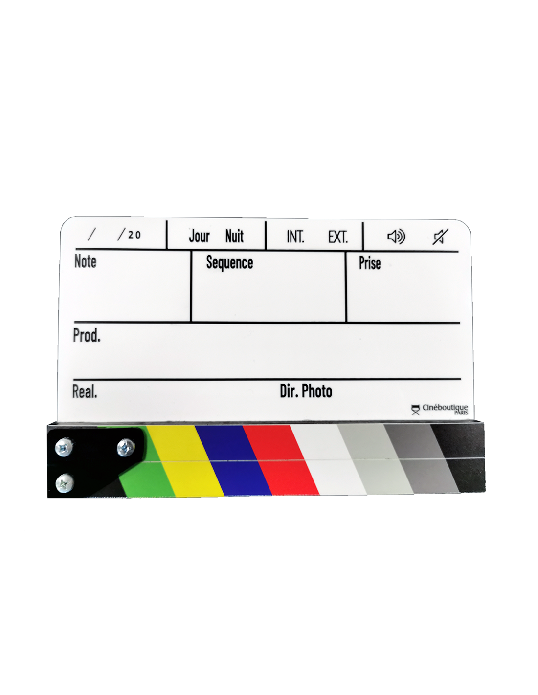 CLAP CHARTE DE COULEURS - RATIO 2:1 - Dim.300x150mm